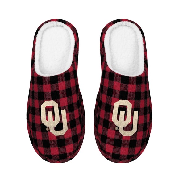 FOCO Oklahoma Sherpa Lined Buffalo Check Memory Foam Slipper - Men's Medium 9/10 - Picture 6 of 6